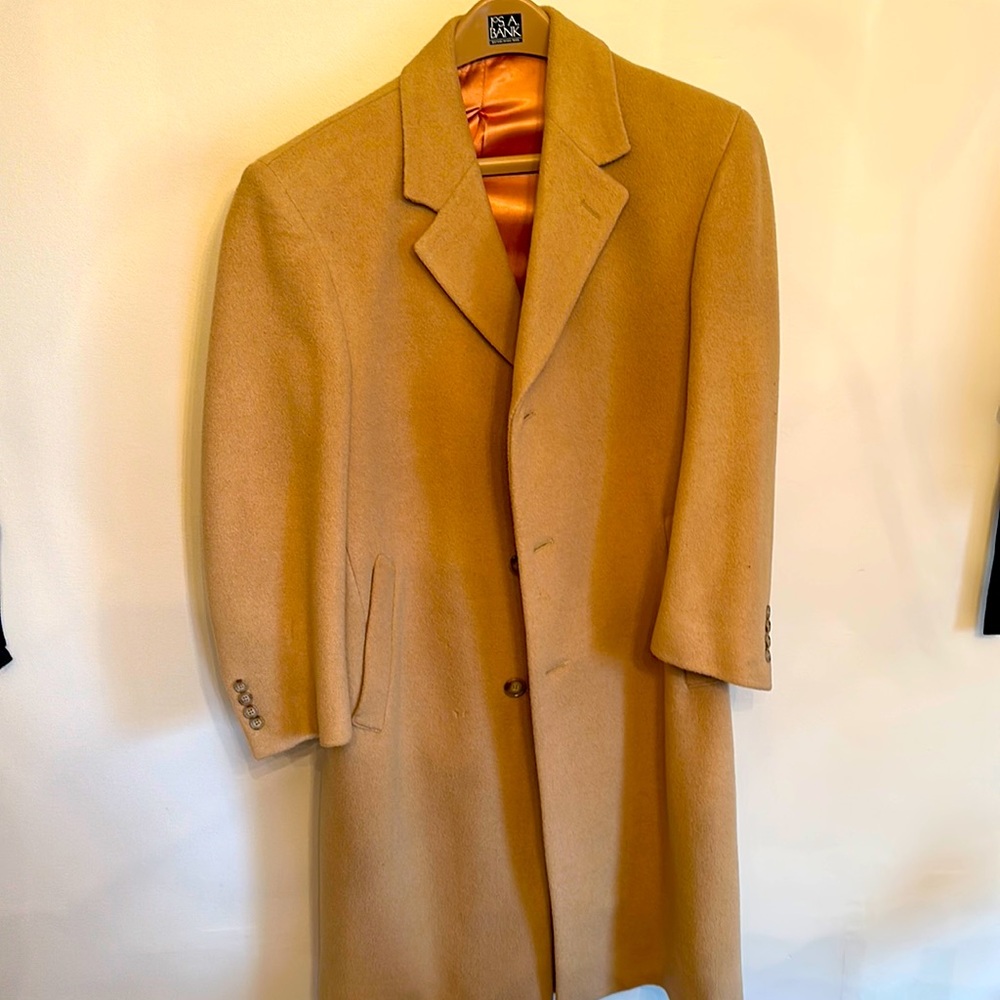 Camel color top coat.
